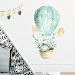 Muursticker 'Konijn in Ballon'