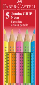 Faber Castell FC-110994 Kleurpotlood Jumbo GRIP Etui 5 Kleuren