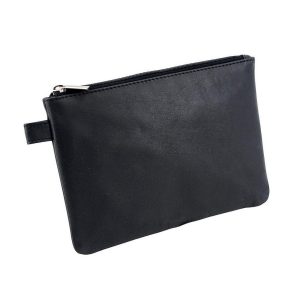 Alassio JU-42233 Opbergetui 23×16 cm Leer/Zwart