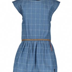 Like Flo baby meisjes jurk check denim F003-7852