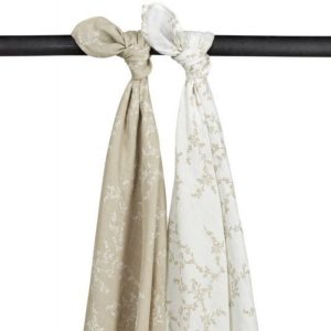 Meyco hydrofiele swaddle 2 pack sand flower