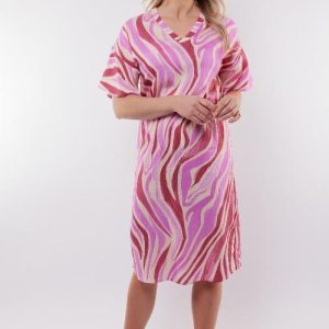 C&S dames jurk Puerto Rico roze