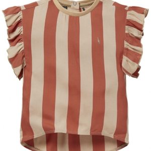 Levv meisjes top Nicca steen rood-zand streep