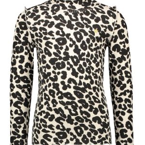 Like Flo meisjes shirt F108-5423 print zwart