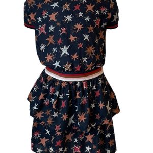 Topitm meisjes jurk Allison stars donkerblauw